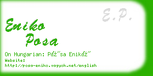 eniko posa business card